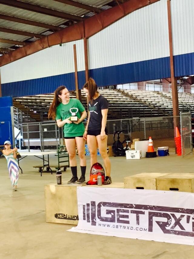 Congrats to our 2nd place team at Wod Wars 3 this past weekend, Susan and Beth
