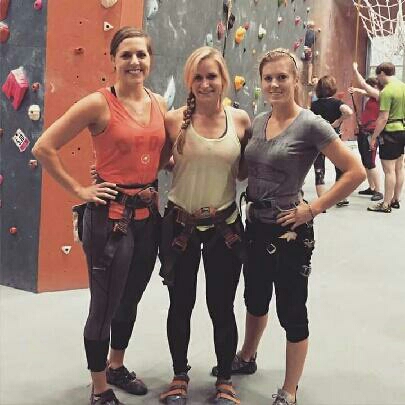 Amy, Maggie, and Annalese using thier fitness for fun!