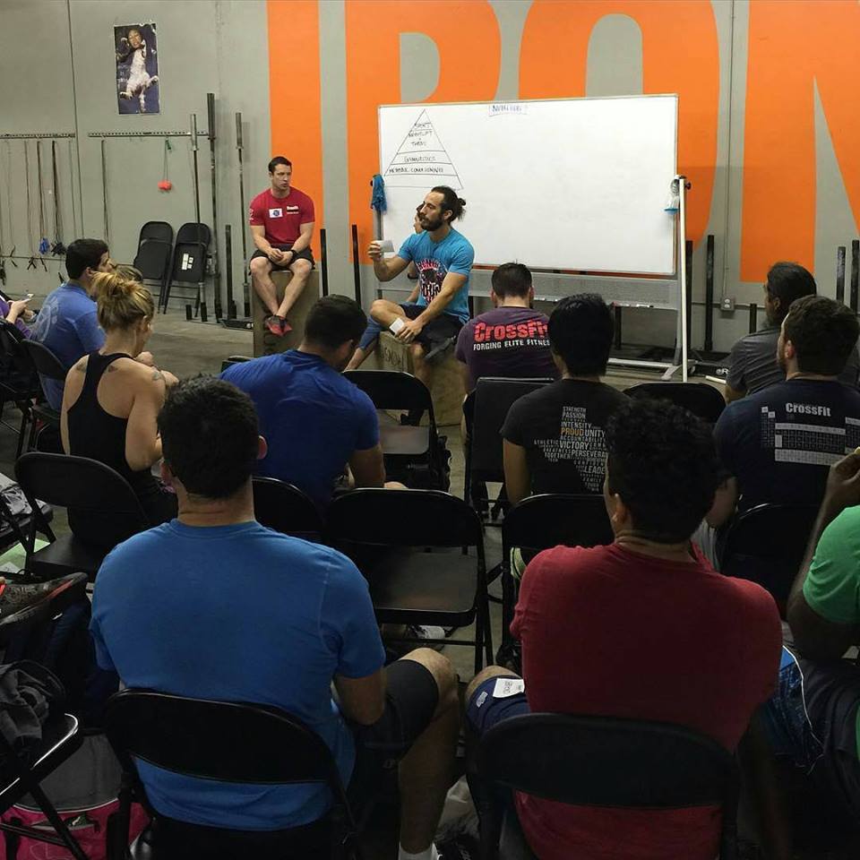 @Regrann from @ausbing - At the root of it CrossFit is people helping people be better. During a short break at a Level 1 seminar Dylan led an impromptu study session with his flash cards. He was there revalidating his L1. He could have just studied silently, but decided to help others. After more than 5 years of coaching CrossFit, he also could have decided to "breeze" through his Level 1, but instead dug in with a fine tooth comb to understand the fundamentals on deeper level. Dylan is a good dude. Another reason reason why I love this community. @dylankucish @crossfit @crossfittraining #Regrann