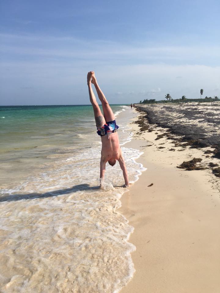 Matt Arnold showing off his crossFit skills.