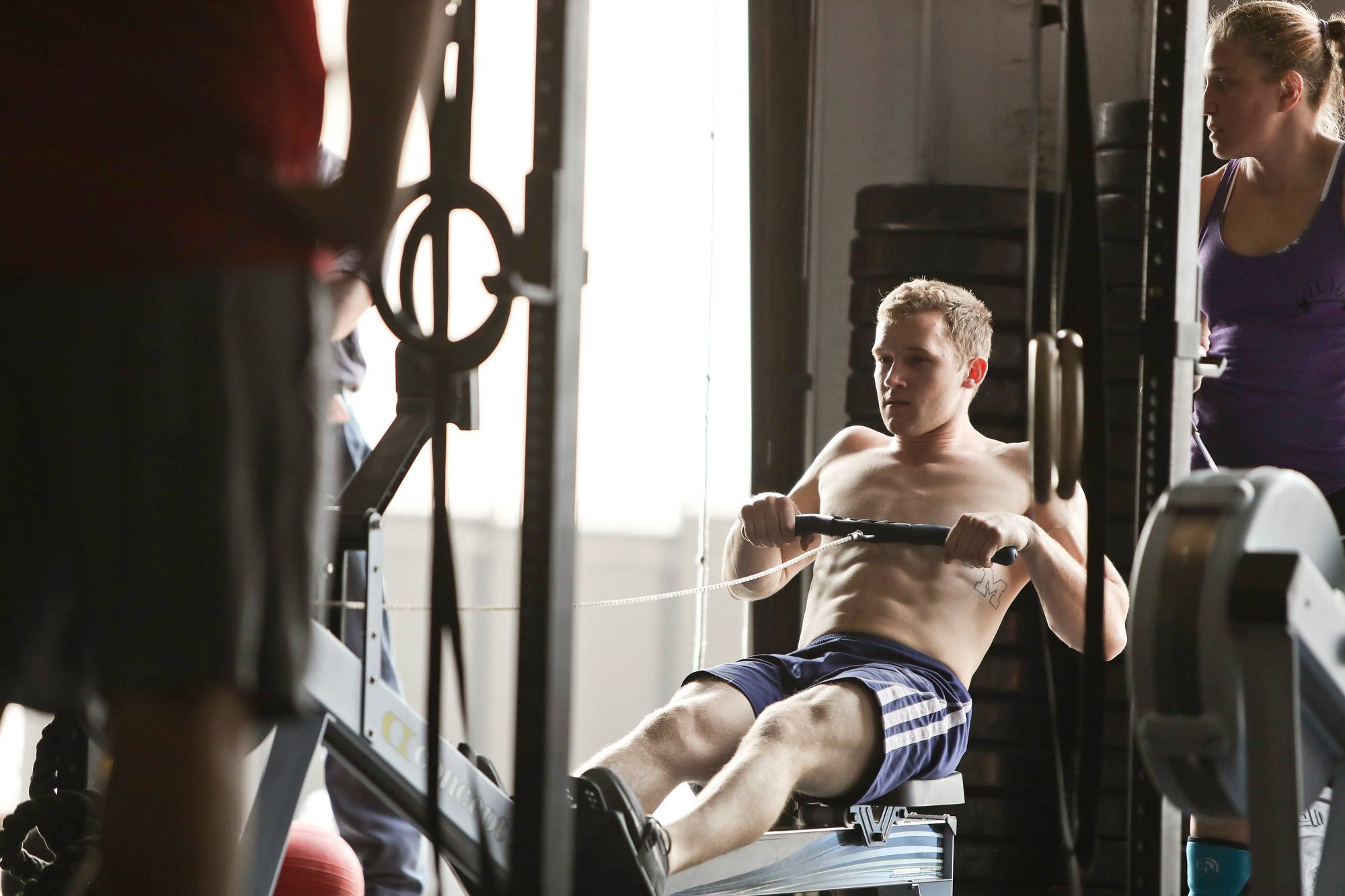 Kyle rowing at the 5 year anniversary. 