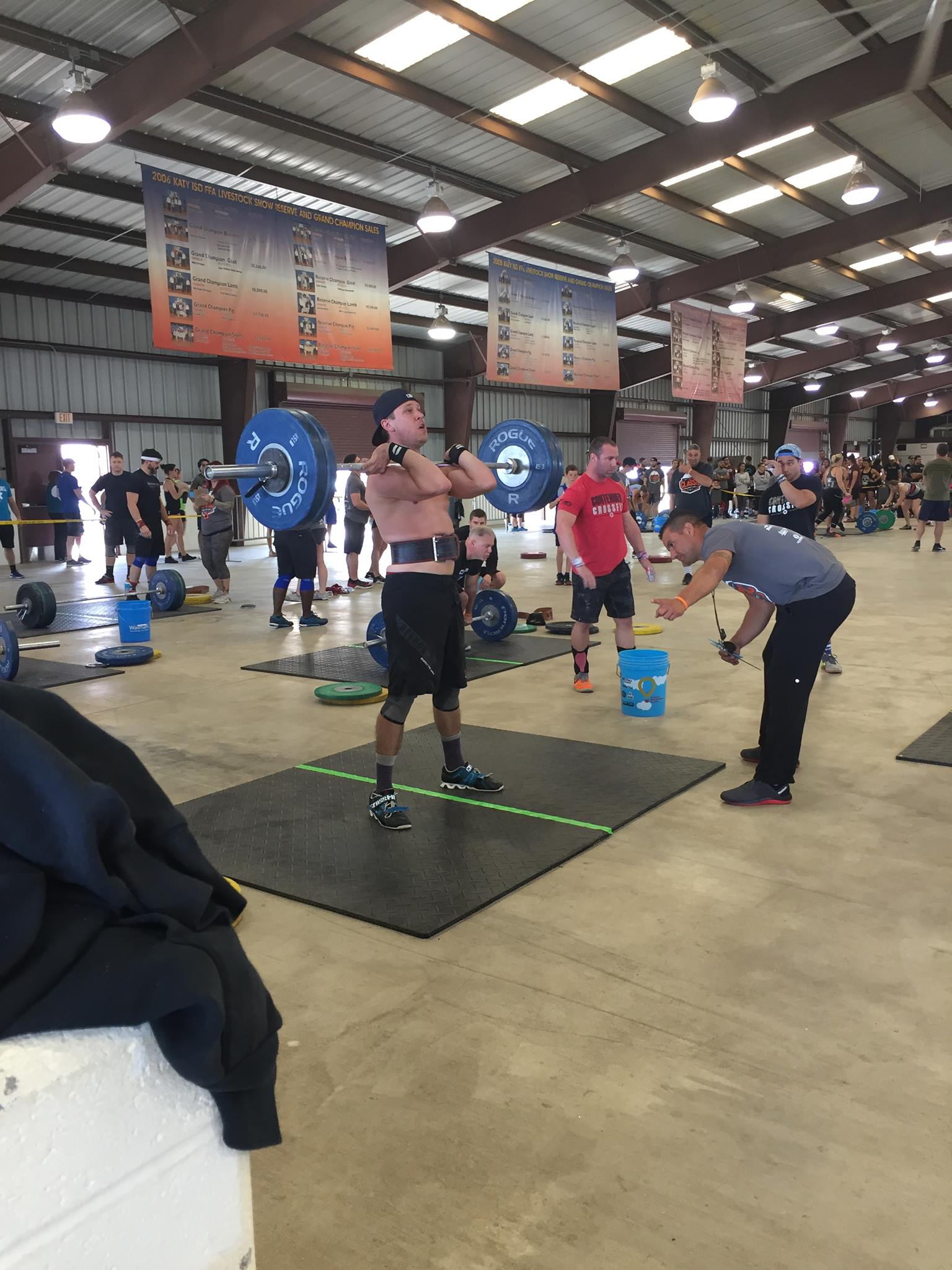 David Burkenstock Facebook Post: "Usually don't post this kind of stuff but I am pretty proud of this personal best. 230 lbs squat clean into front squat. Thanks to the Skyline Family for pushing me to better every day. Of course none of this would not be possible with an amazing woman to constantly love and support me Julie Burkenstock"