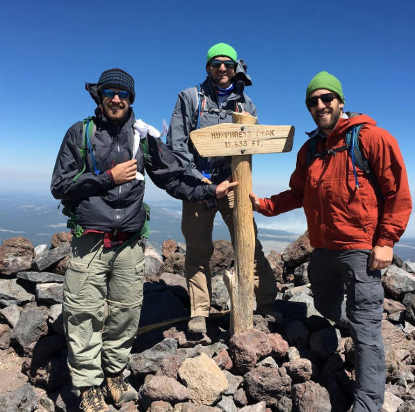 Skylines Dave Boyea(left) at Humphreys Peak 12,633 ft above sea level. 