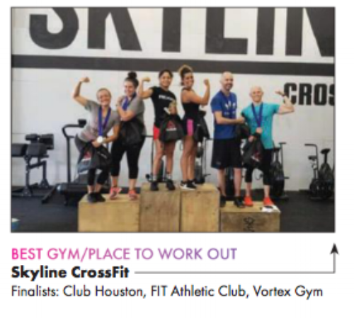 Skyline CrossFit was named Best Gym by Houston’s Out Smart Magazine!