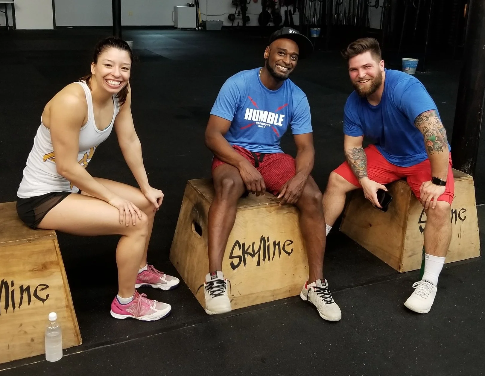 Amber, Kareem, and Joshua happy post 19.1 during “Friday Night Lights”!