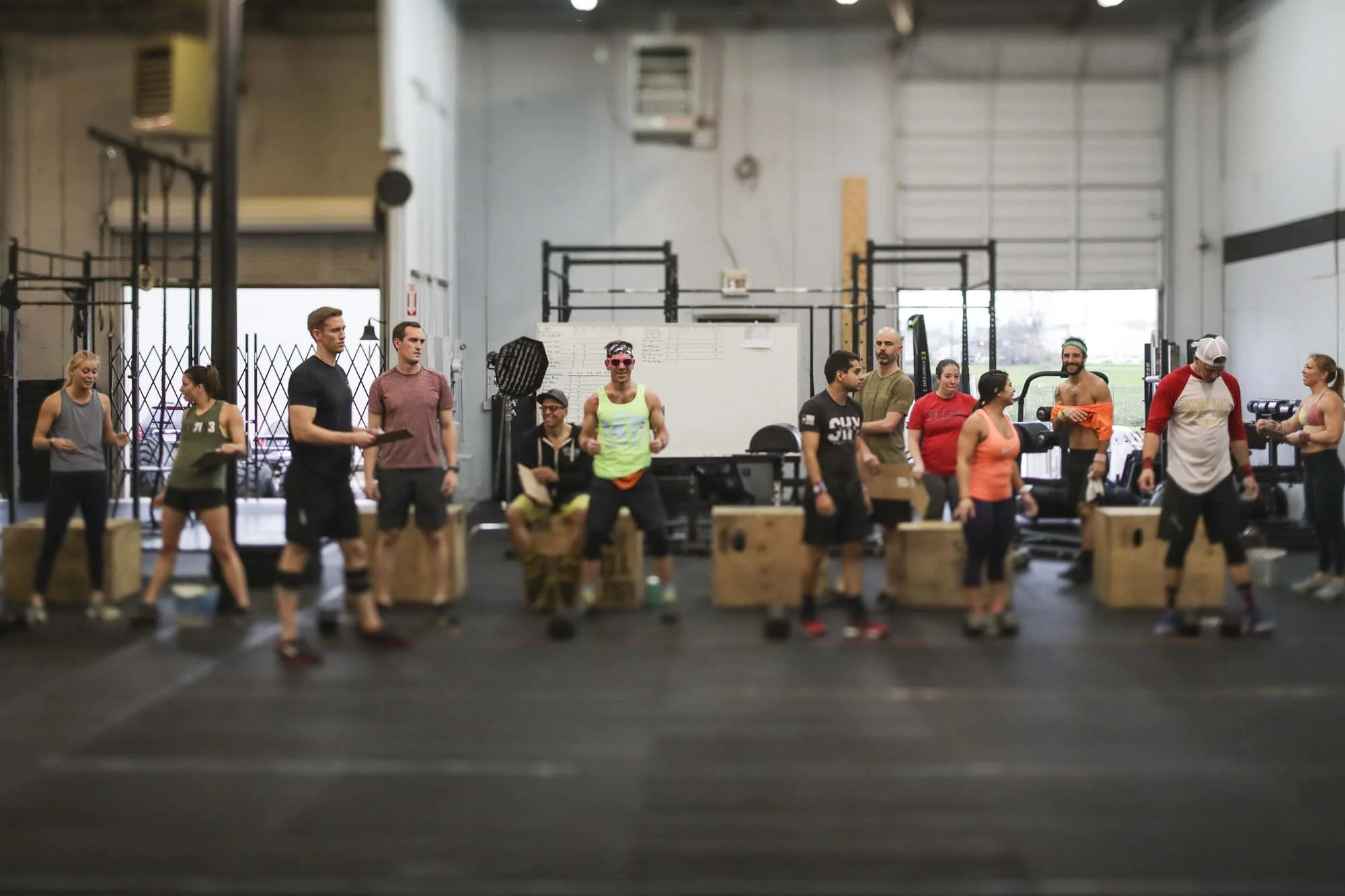 There is a nice collective of different emotions in this picture right before the start of 19.3 at Friday Night Lights, which best describes your emotion before a workout?