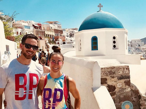 Ryan and Chelsea Bailey repping Houston CrossFit in Greece.