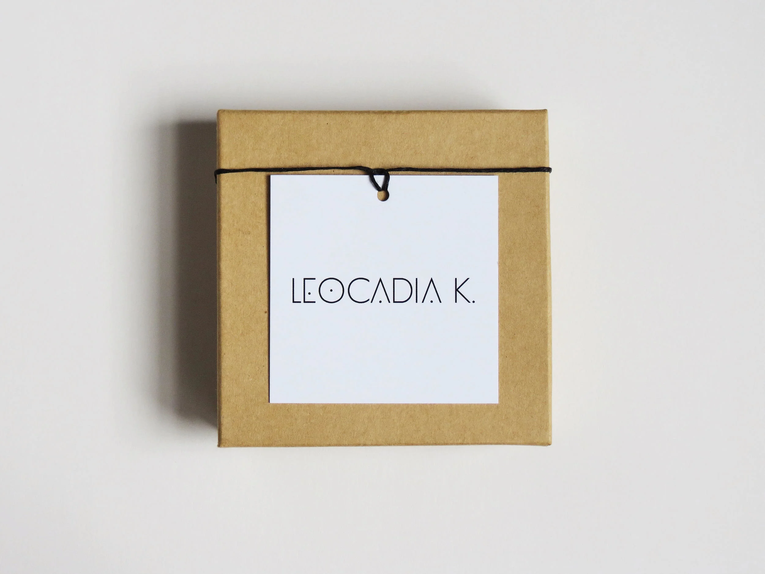 Leocadia K. handmade minimal modern jewelry box packaging