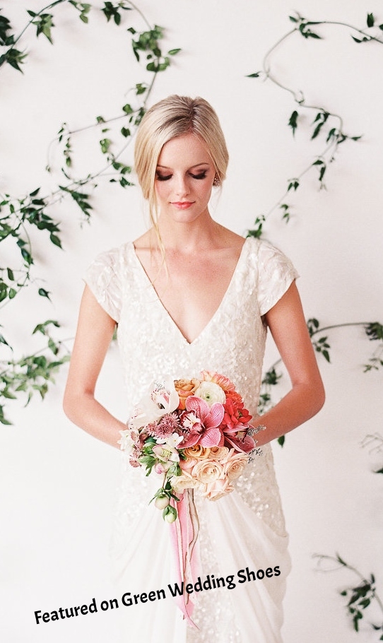 This lovely shoot was featured on Green Wedding Shoes as well as Hudson Loft .