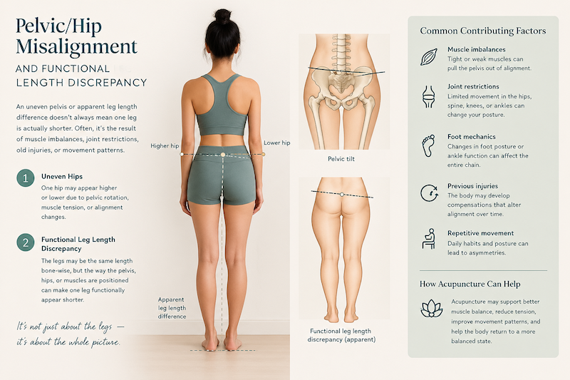 Leg Length Discrepancy:&nbsp;How Acupuncture Can help fix the Root Cause of Hip Misalignments