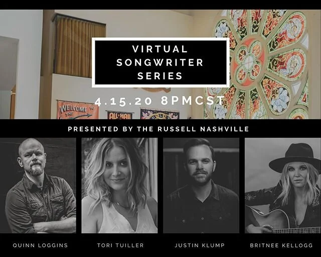 Wednesday night, head on over to Russell Nashville&rsquo;s instagram for a night of songs in the cloud with me and some friends.