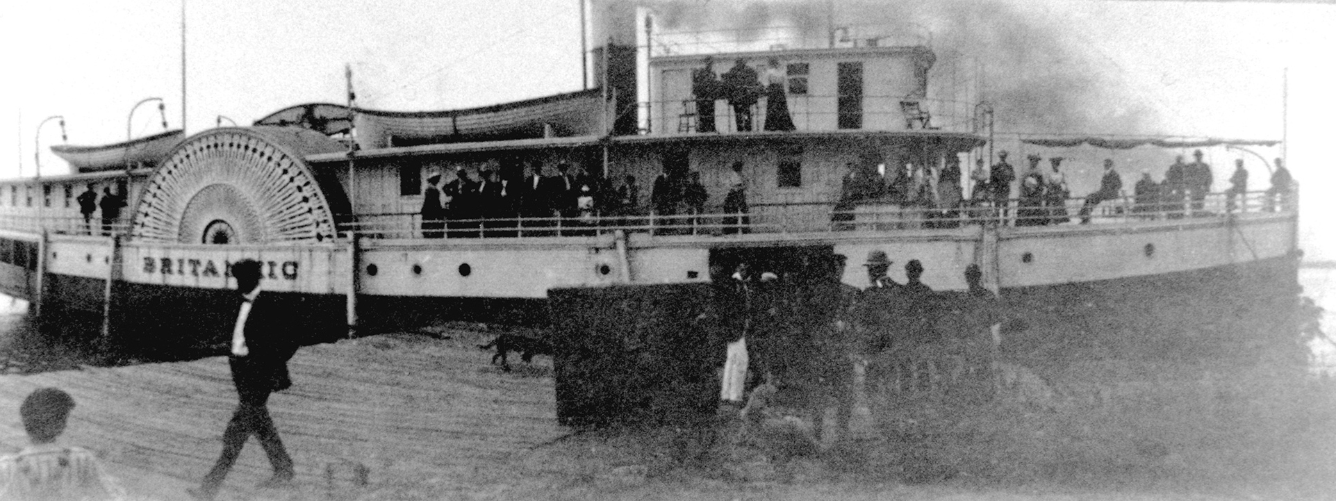 Among the earliest islanders were the Howson family of Ohio. The summer visitors who signed their cottage guest book (below) would have travelled to Pointe au Baril from Parry Sound on the 151-foot steamship Britannic . 