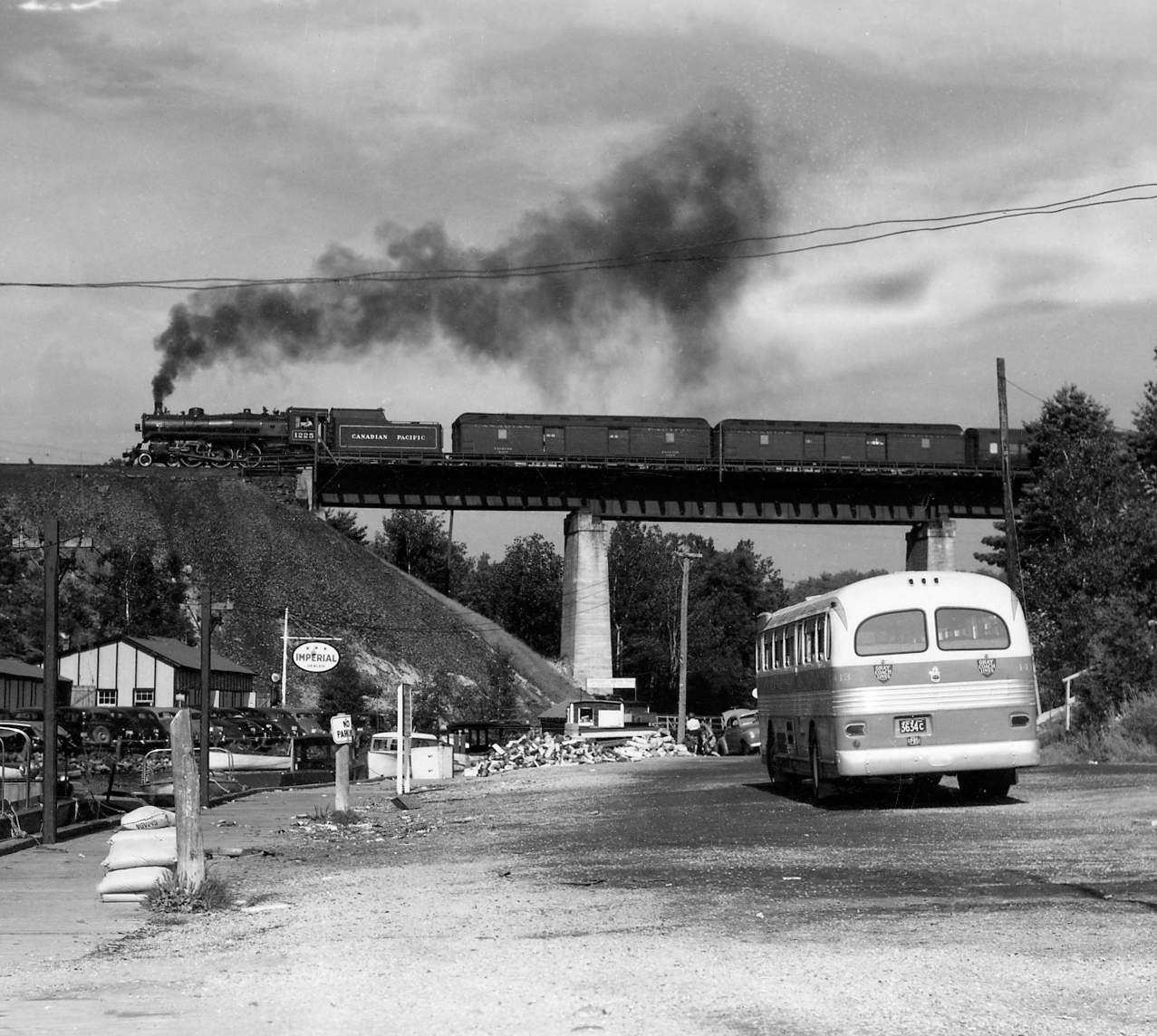  In 1954, the train made the last scheduled stop at Pointe au Baril and the station became a whistle stop. 
