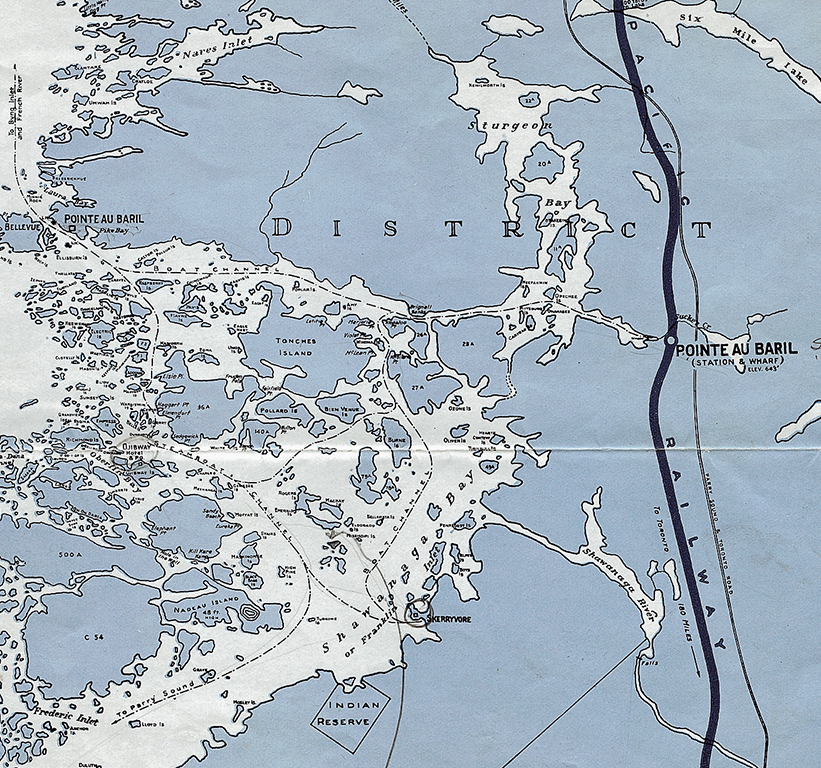  The station offered easy access to the Pointe au Baril islands. 