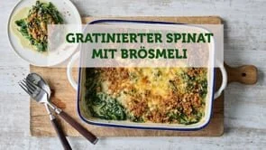 Gratinierter Spinat mit Brösmeli