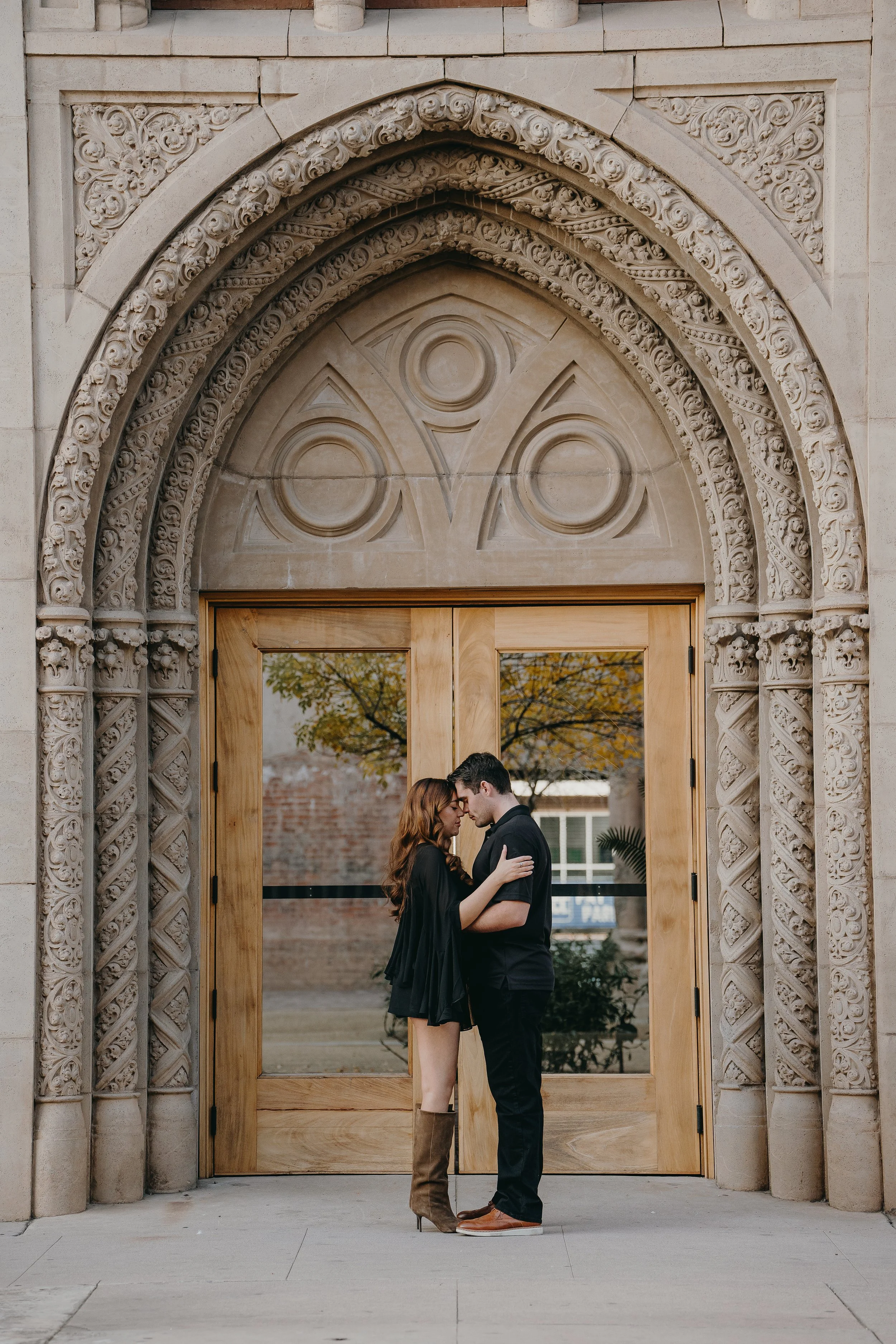 Engagement at Monroe Street Abbey in Downtown Phoenix, AZ | Allison and Jack