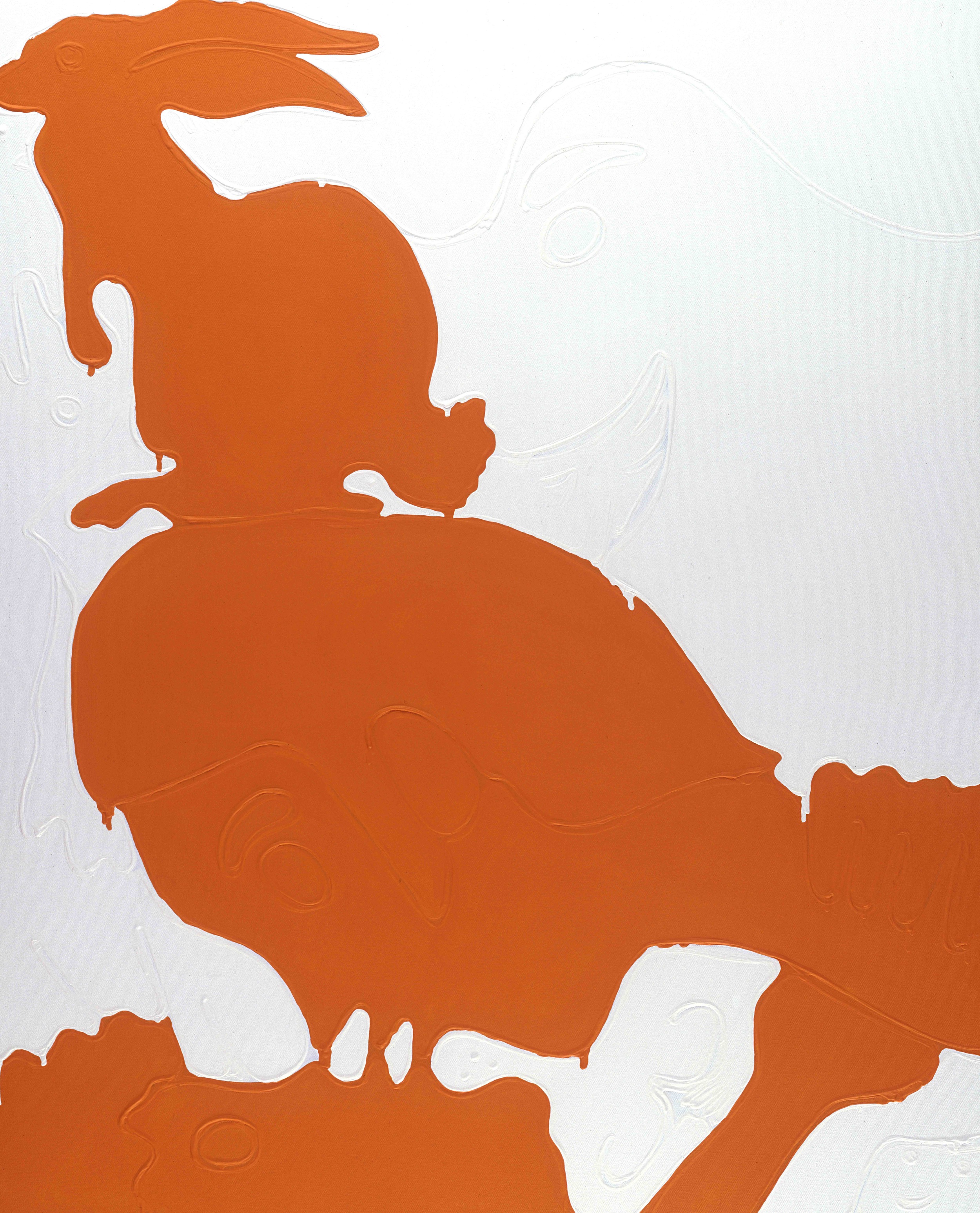 Ride. Boy with a Rabbit on His Head. Orange.