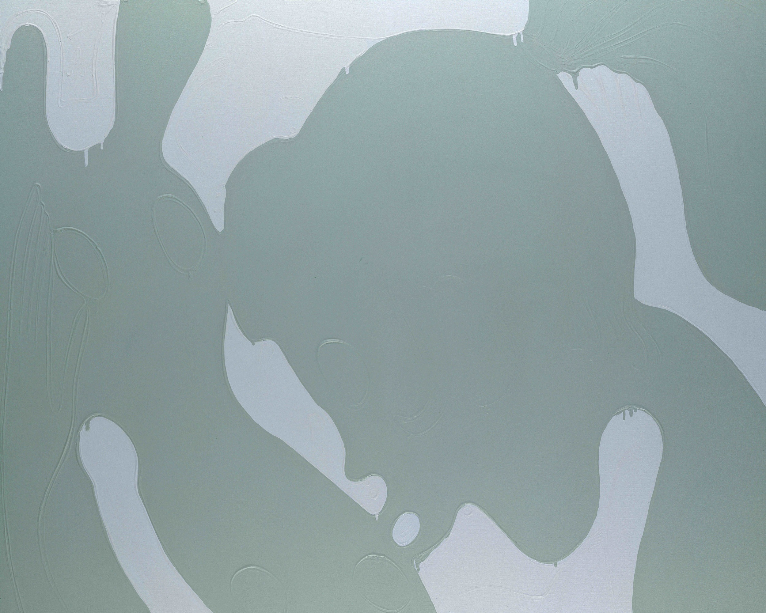 Ride. Girl Kissing Horse. Pale Green.