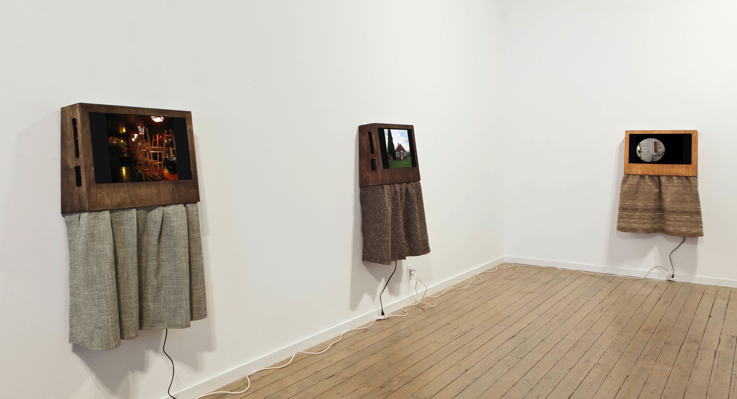Three Places: The Reading Gaol, The Fishing Cottage, The Crawl Space (installation view)