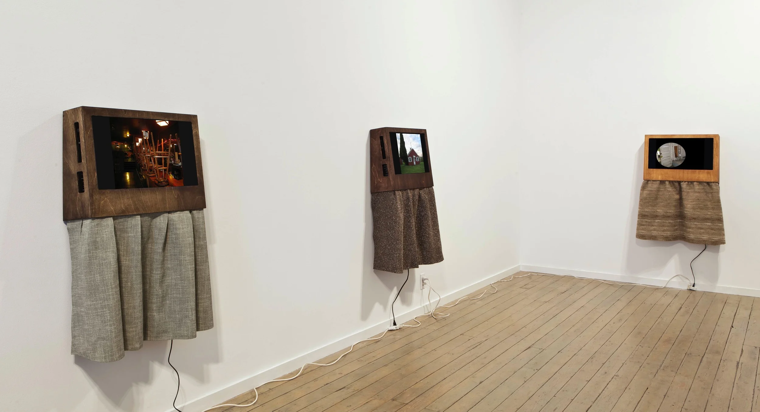 Three Places: The Reading Gaol, The Fishing Cottage, The Crawl Space (installation view)