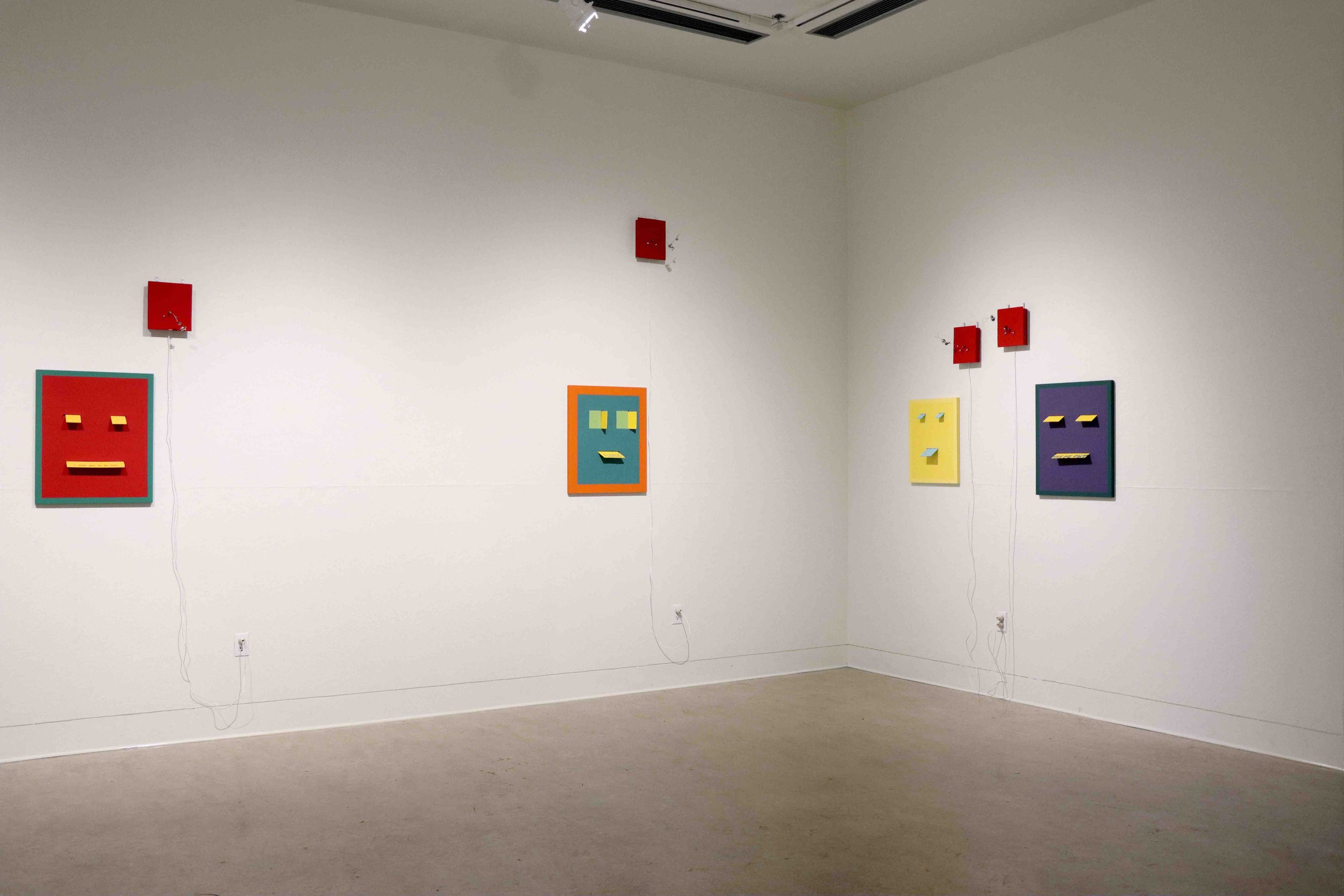Installation view, The Warblers