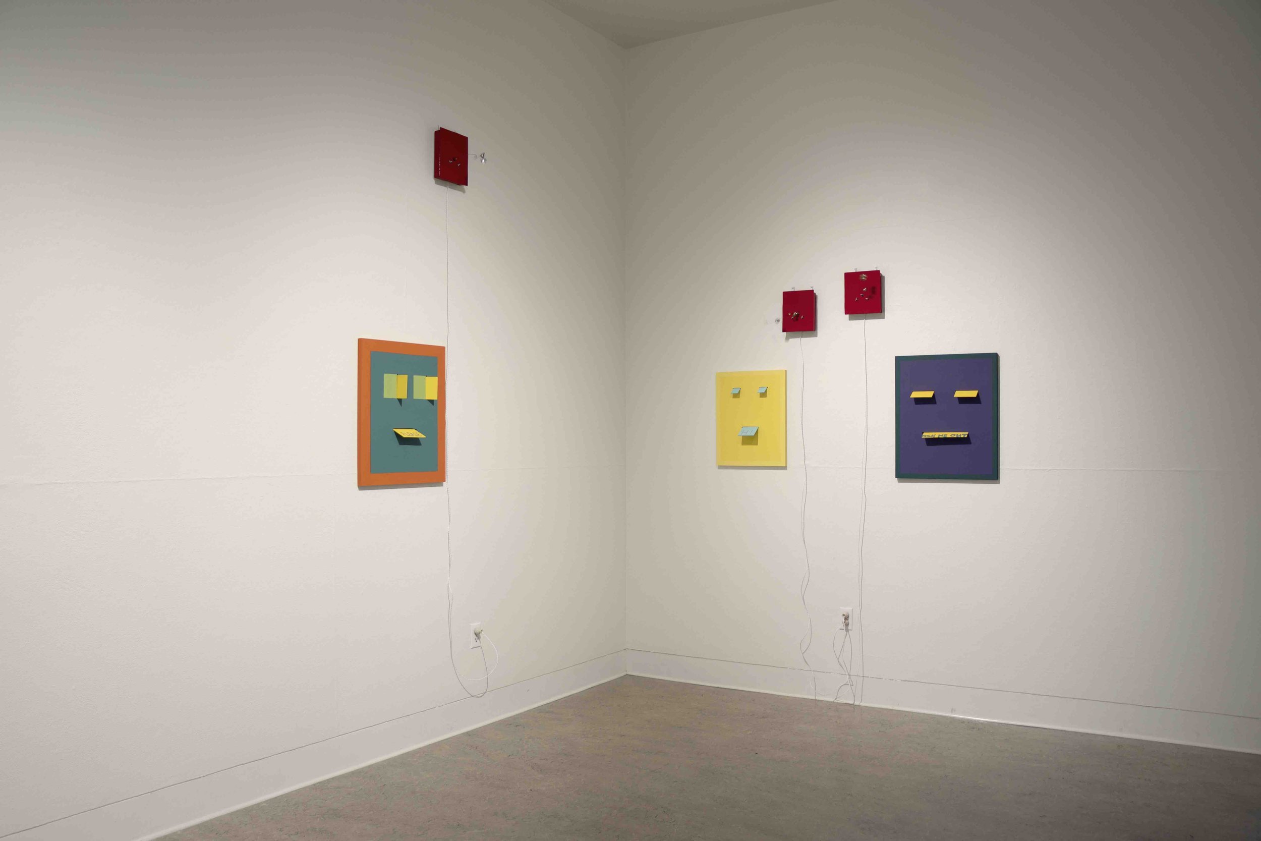 Installation view, The Warblers