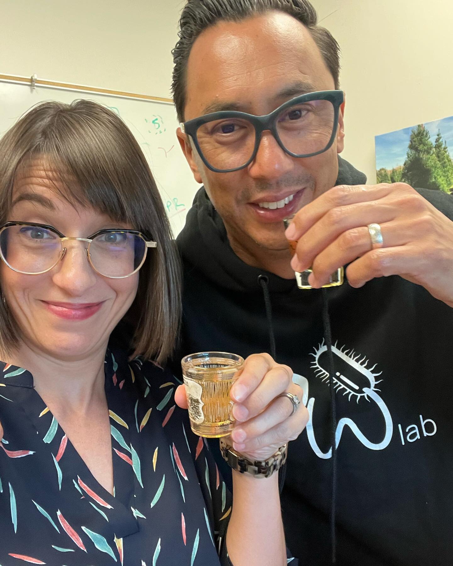When you need to record an Immunology podcast at 11am on a Monday, Fireball shots help. 🔥