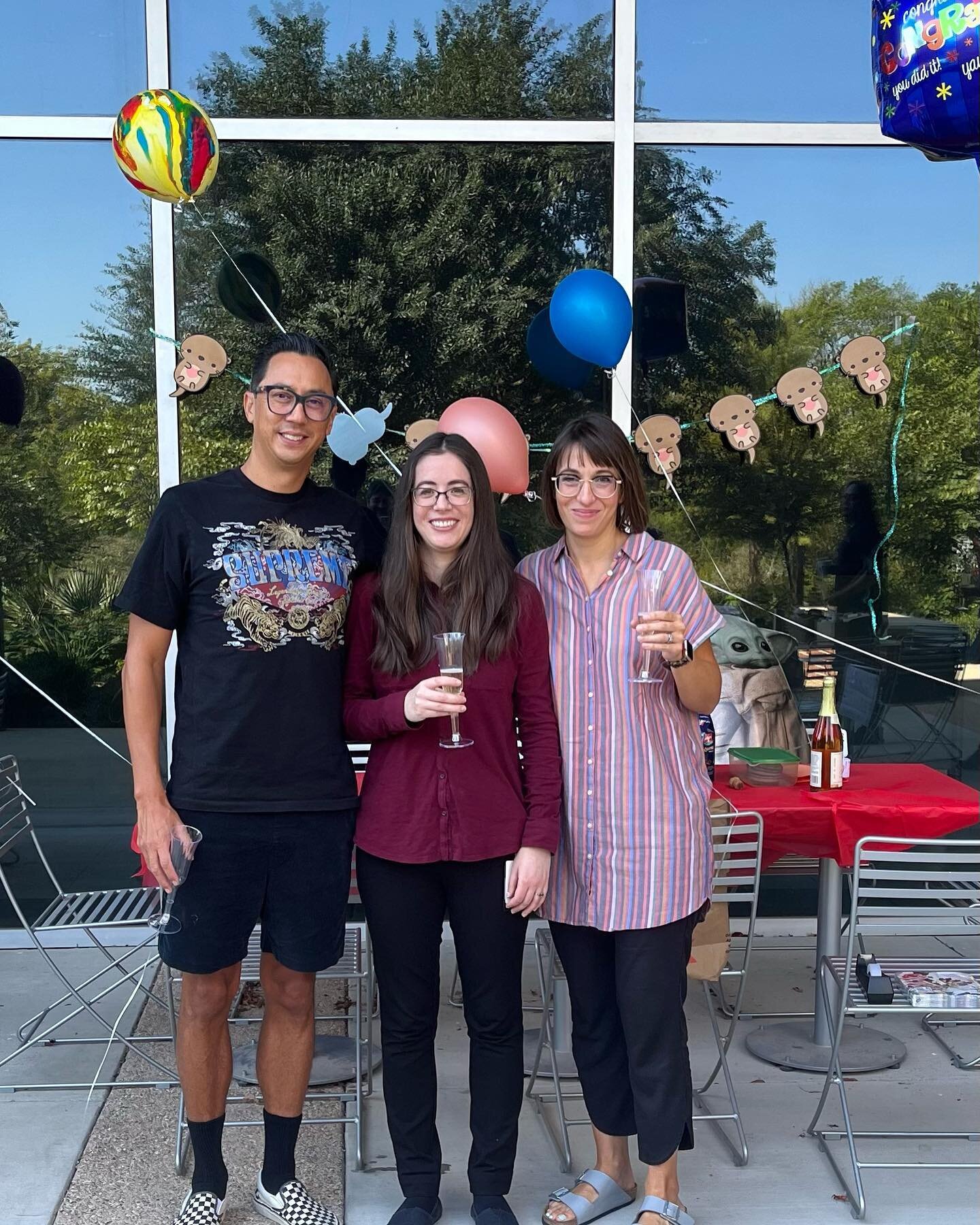 Congratulations Dr. Wagner! Amazing job on this morning&rsquo;s thesis seminar, plus a fun celebration with the lab after (complete with Pok&eacute;mon GO and chasing after Grogu)