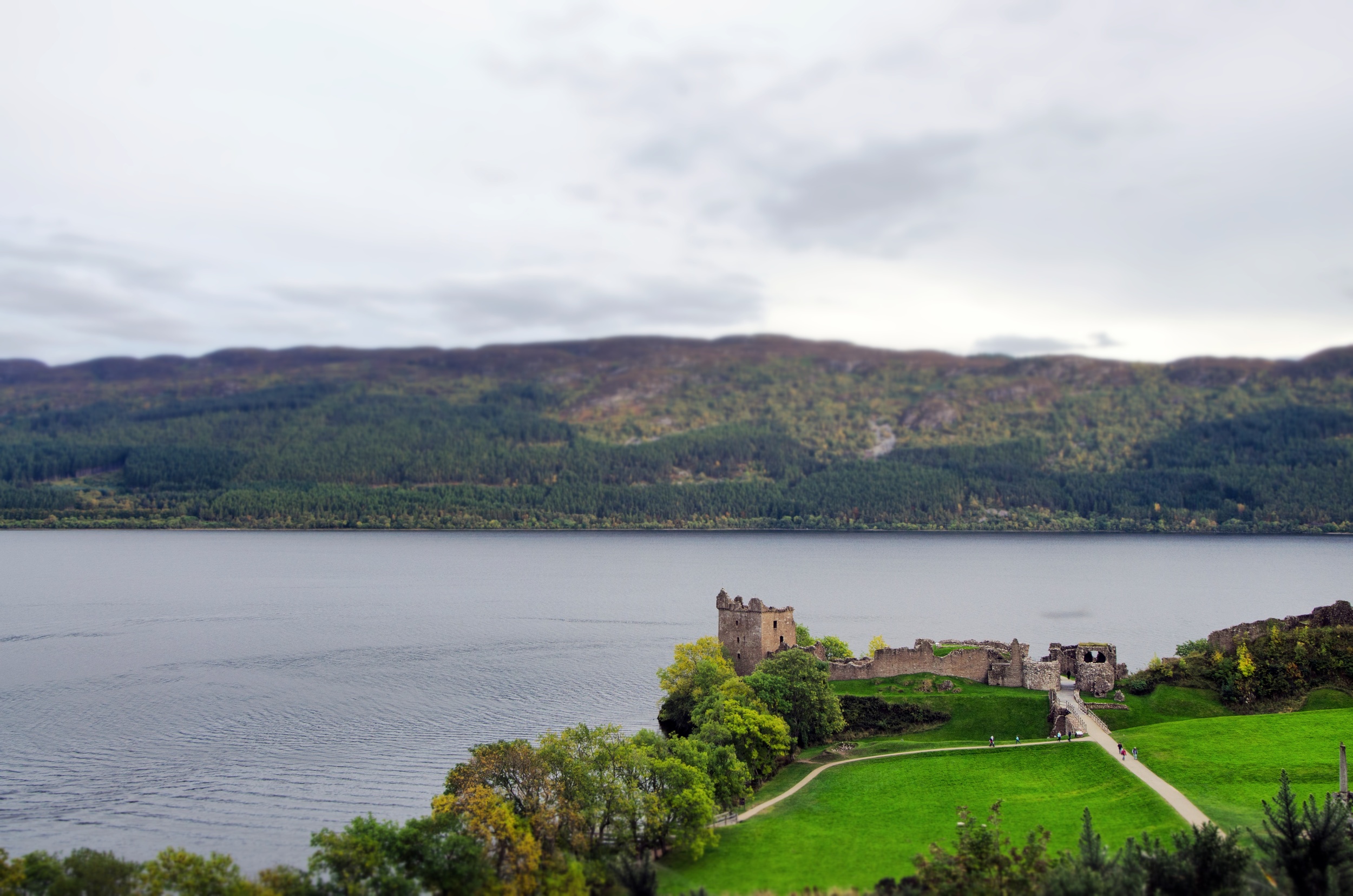 Urquhart Castle on Loch Ness in Scotland