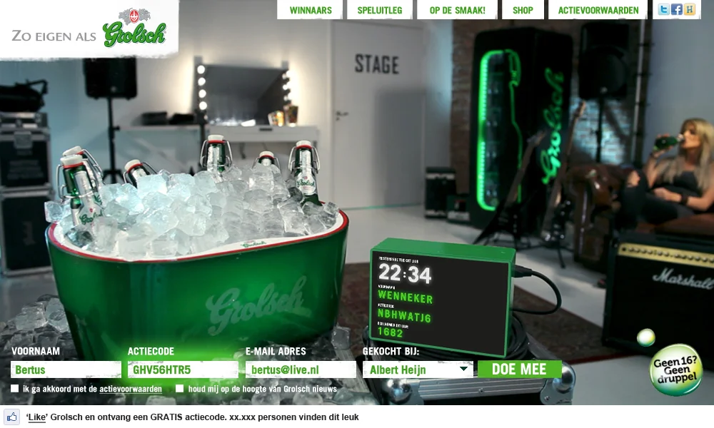  Fill in your packaging code 