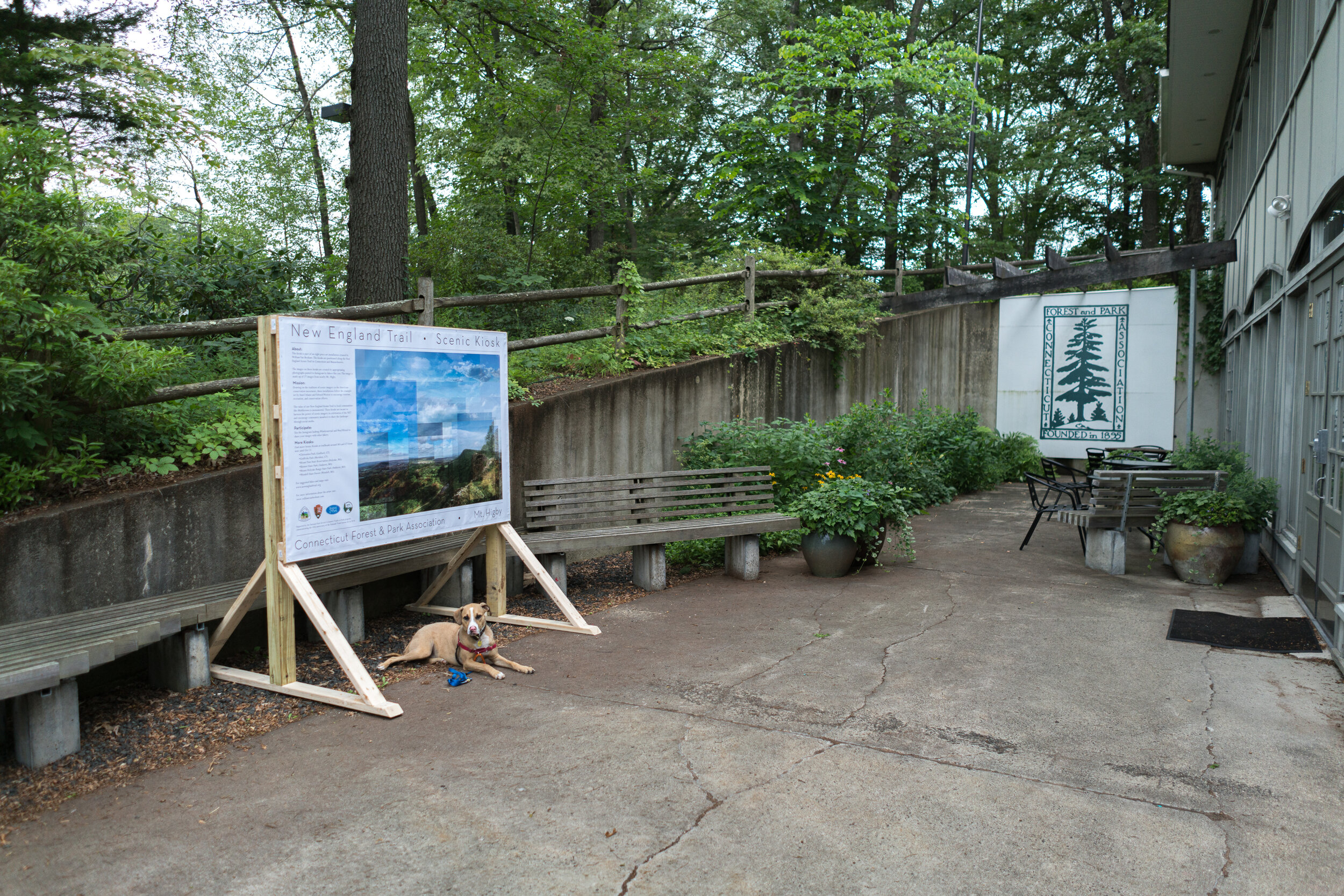 Kiosk installation at Connecticut Forest & Park Association