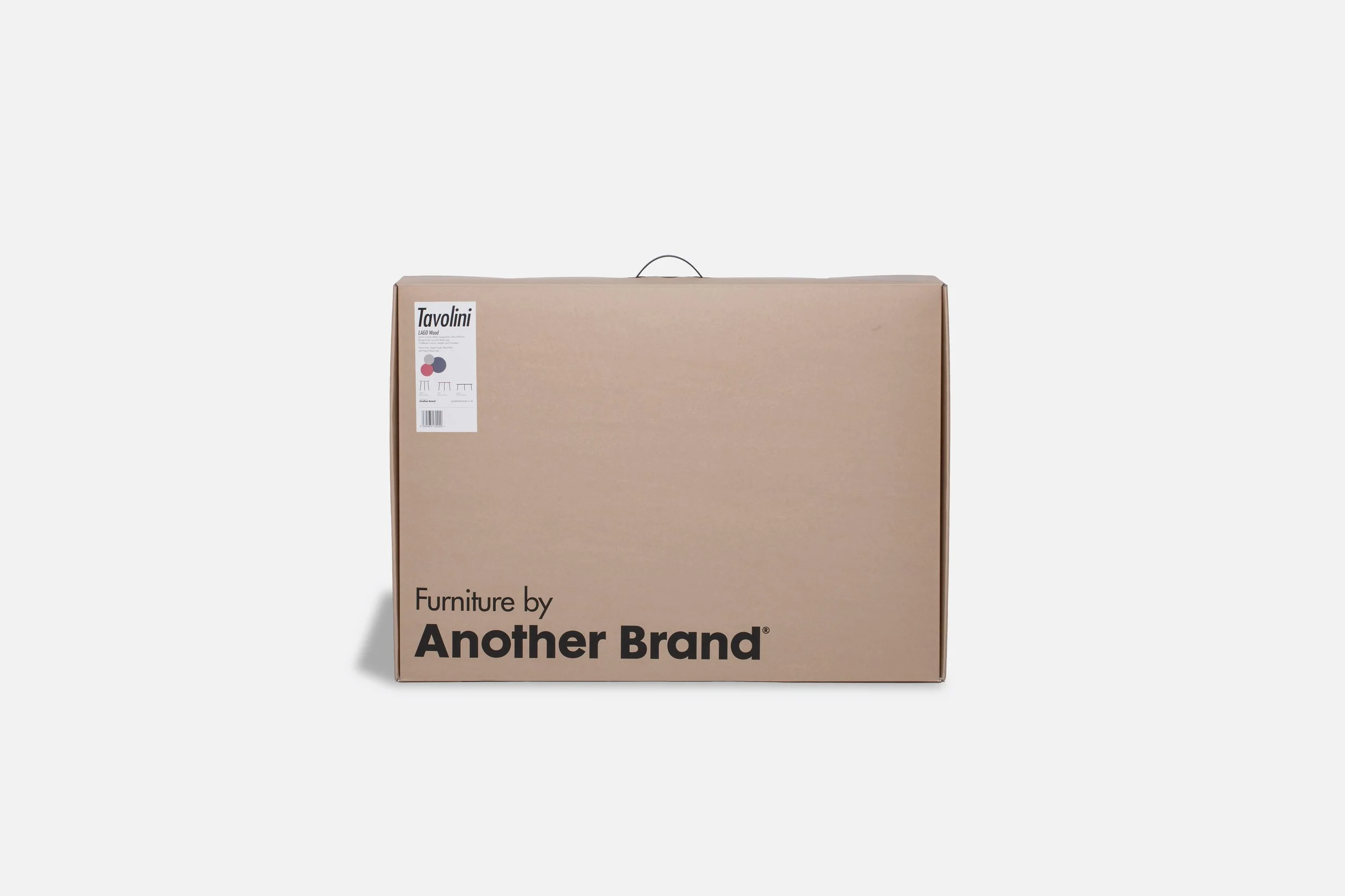 Cardborad box furniture flat pack graphic design and direction