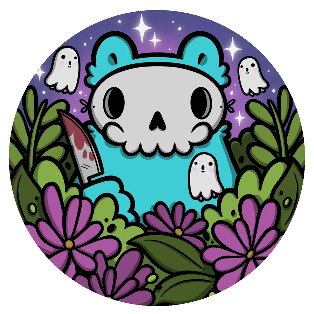 Killer Bear Sticker — Kill Taupe