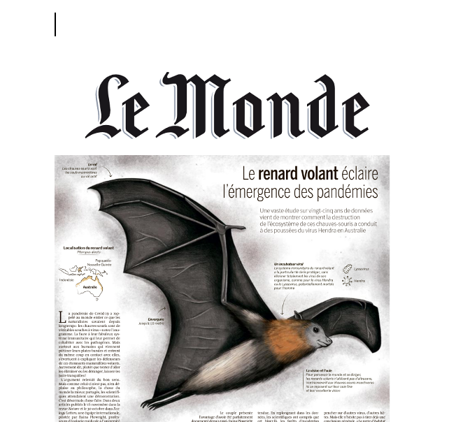 In the French newspaper, Le Monde (The World), beautiful visualizations and data narratives from our recent paper in Nature