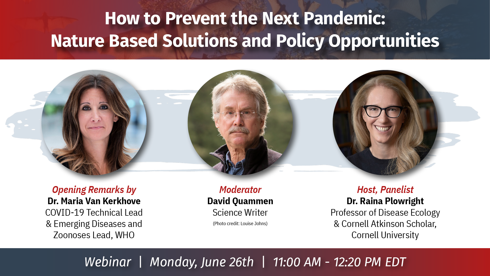 Dr. Plowright hosted webinar on how to prevent pandemics through nature-based solutions