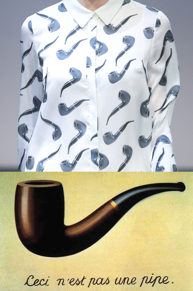 Carnet du Style (Top), René Magritte, The Treachery of Images, 1928