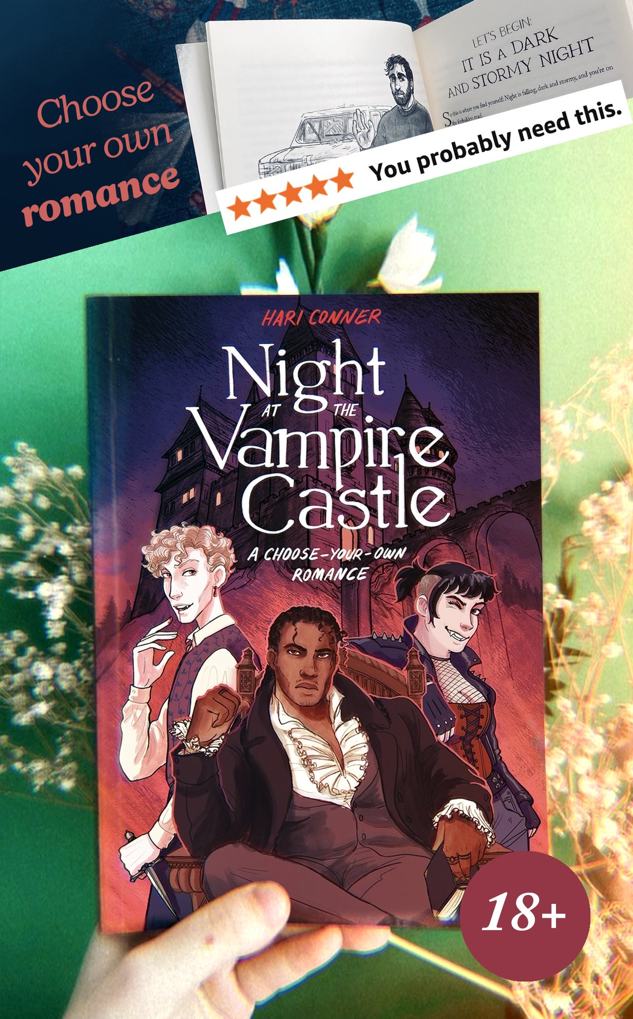 Gothic romance, for adults of any gender