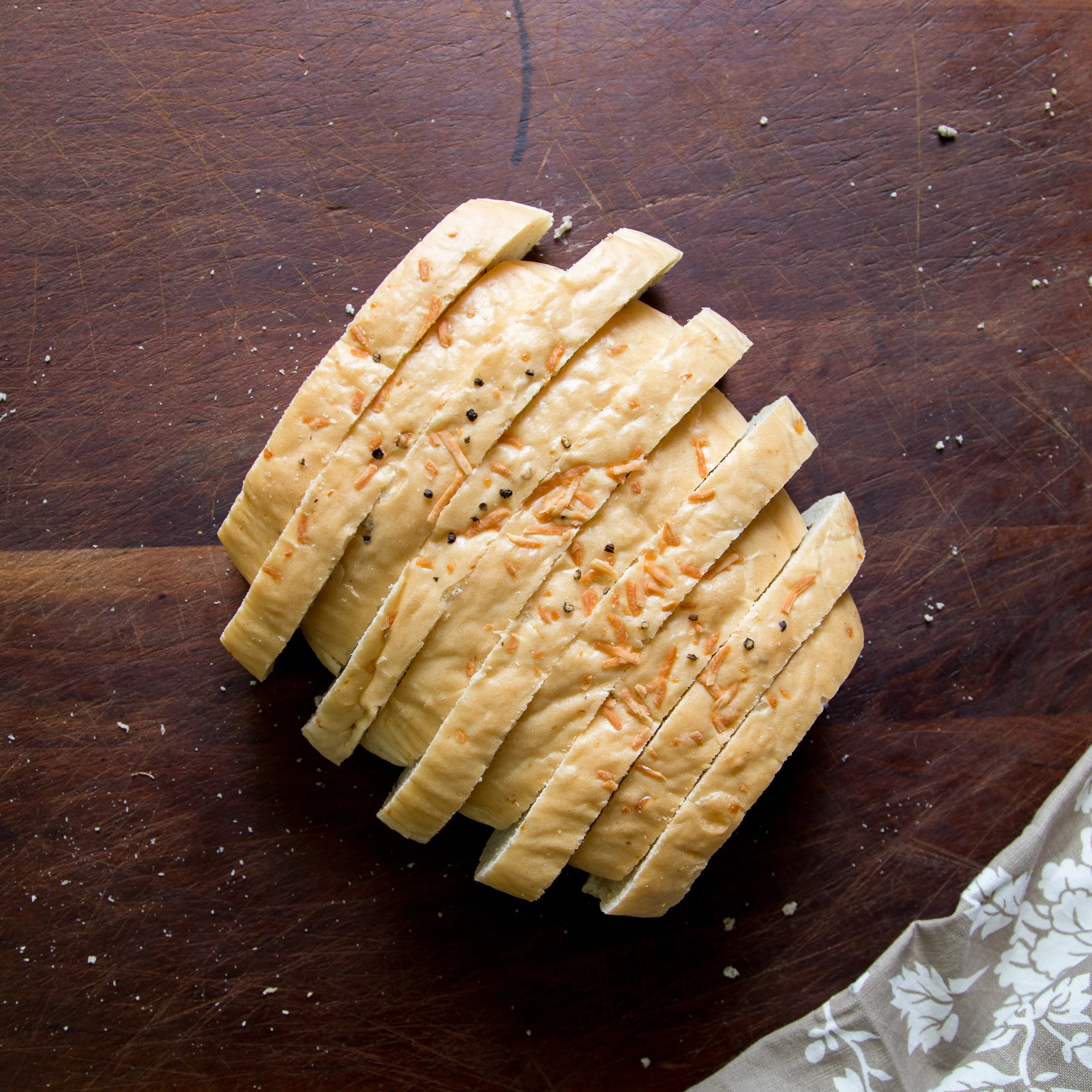 asiago & cracked black pepper