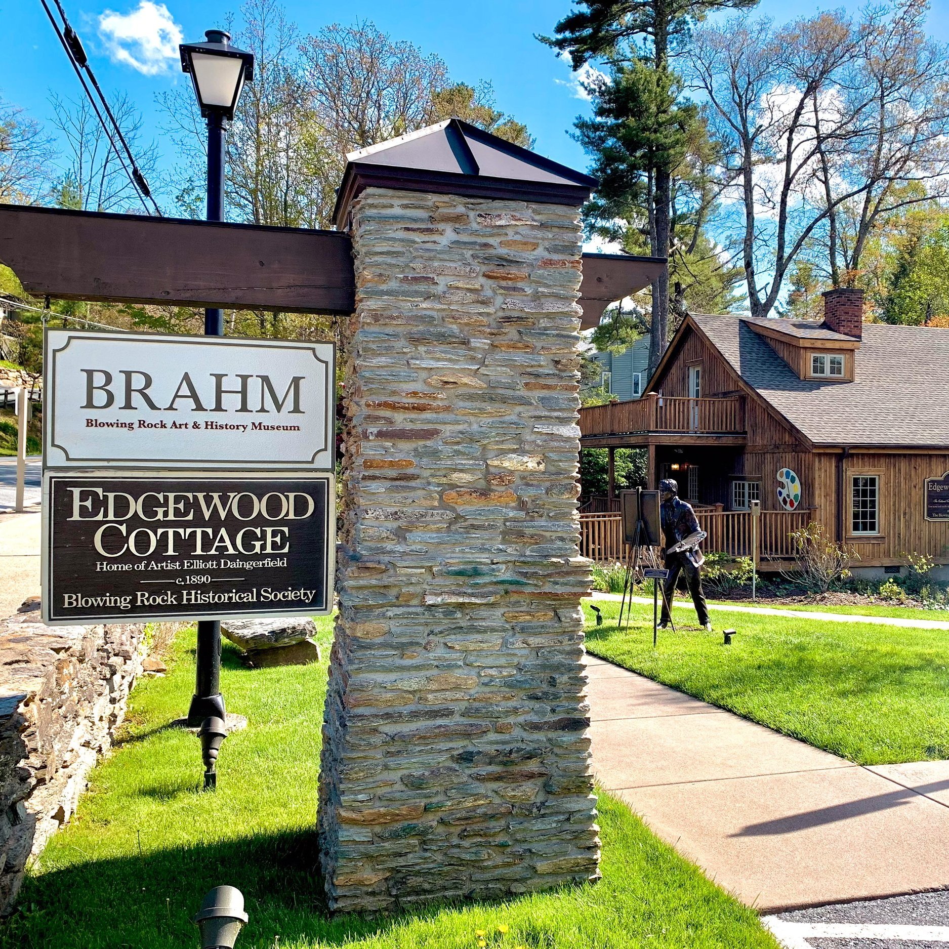 The Edgewood Cottage and BRAHM, right on Main St.