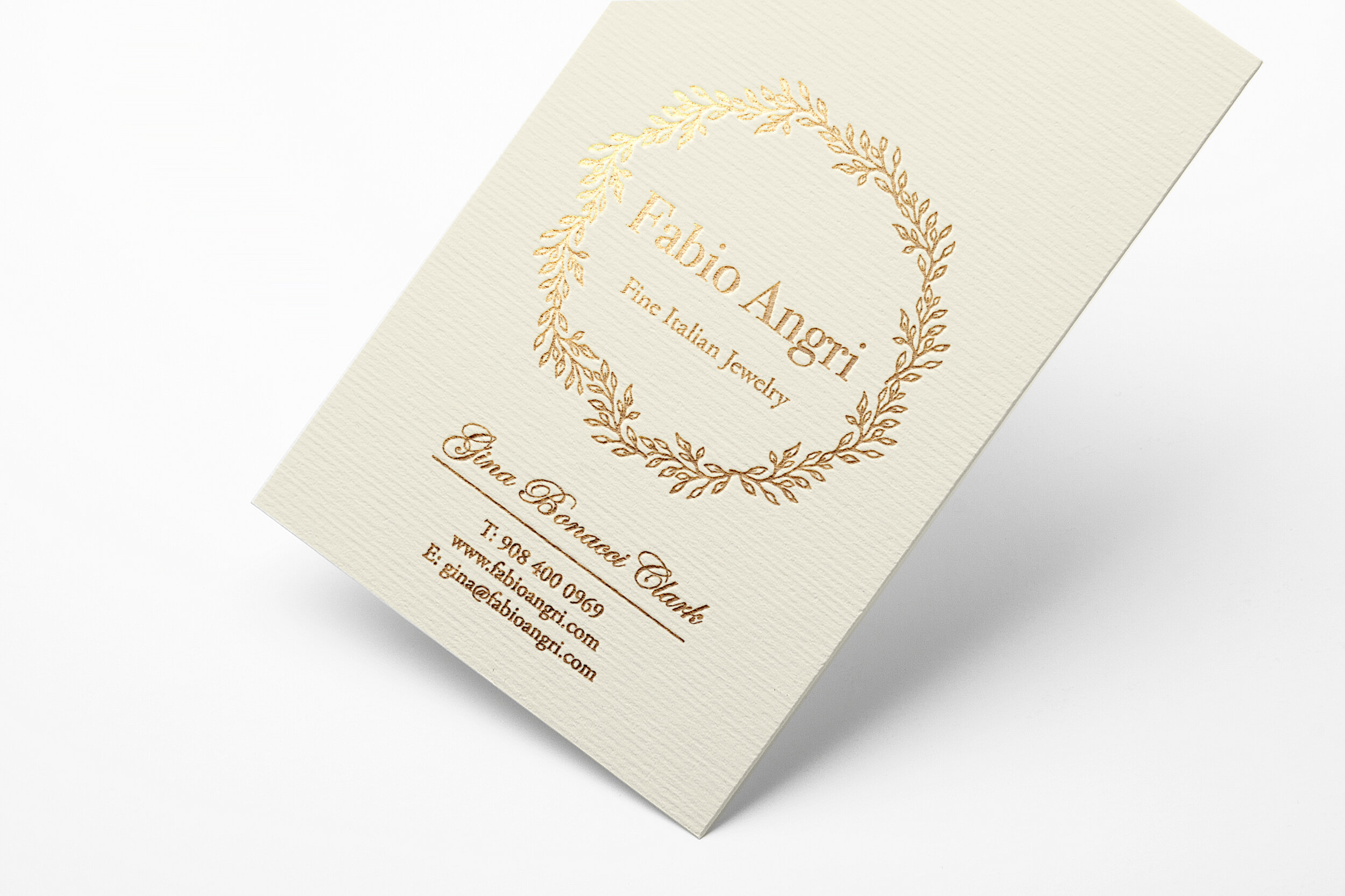 Fabio Angri Foiled Business Cards