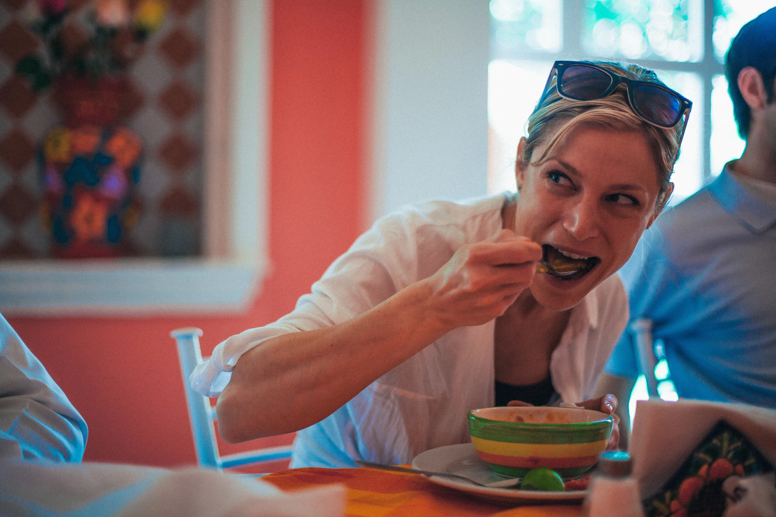 Ohhh yeah . . . eating some local cactus soup!!