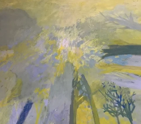 Vorstufe zu Wipfel und Licht in Rom Tempera auf Fotopapier 1971 PREIS: 757 EURO 