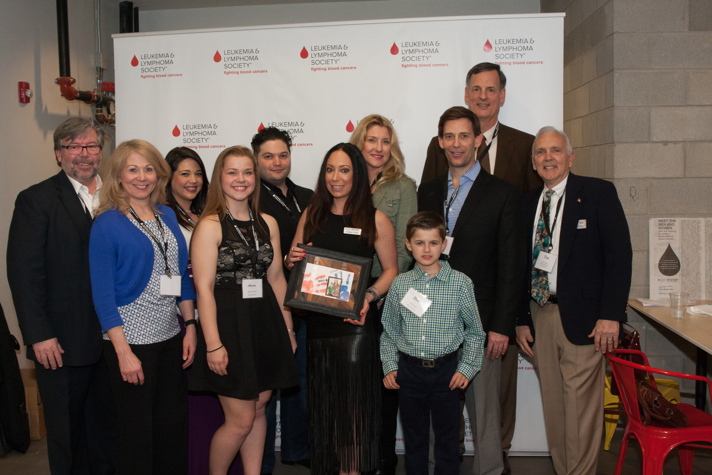 Team Andrea & friends with the Boy & Girl of the Year, Blake & Aleison.