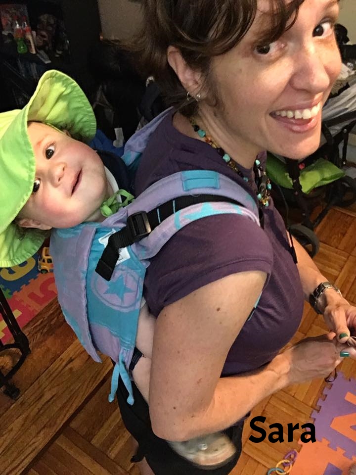 "I borrow A LOT from the library, mostly Inwood. It's been a great way to up my own knowledge of what's out there and what I find comfy. My first loaner was a stretch hybrid last summer. Since then, I've borrowed SSCs, a water RS, shorty wraps, a gauze wrap, and this month I've got the new onbu!'