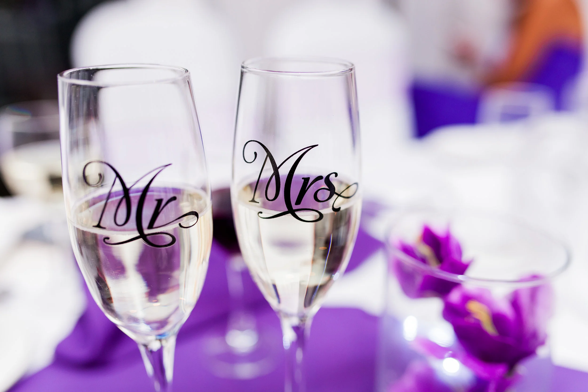 Purple Wedding Colours Scarborough Toronto Ontario Bluffers Park Marina Restaurant