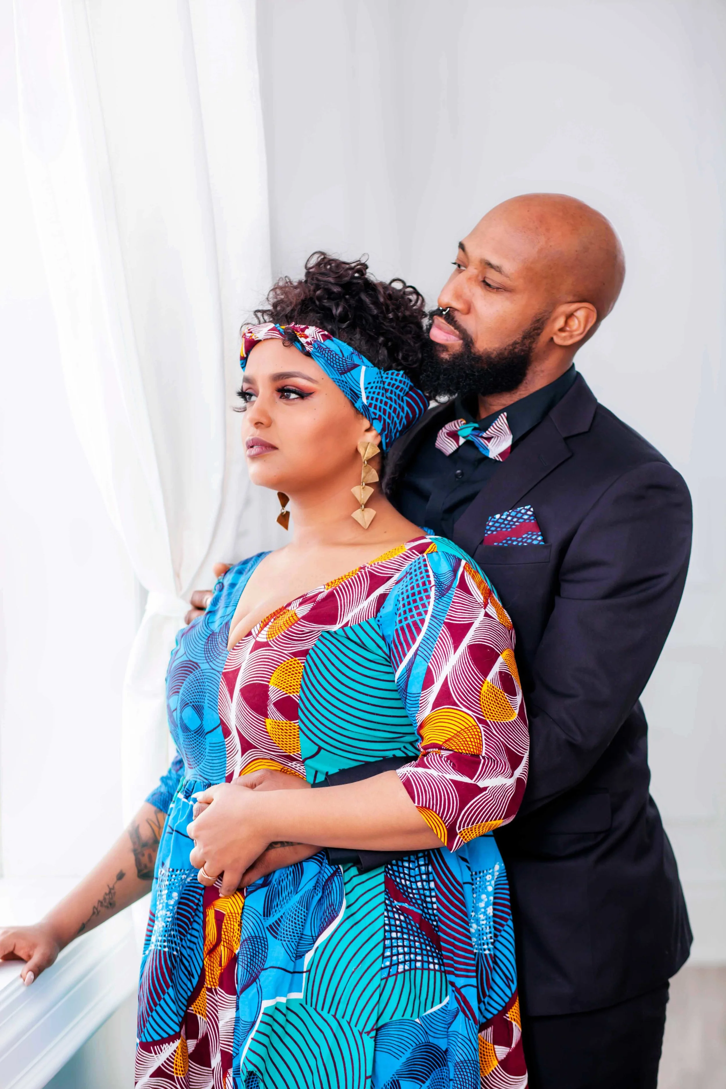 African Inspired Engagement Shoot Toronto Engagement Photographer Mint Room Studios Toronto Engagement Photography Indoors Karimah Gheddai Photography