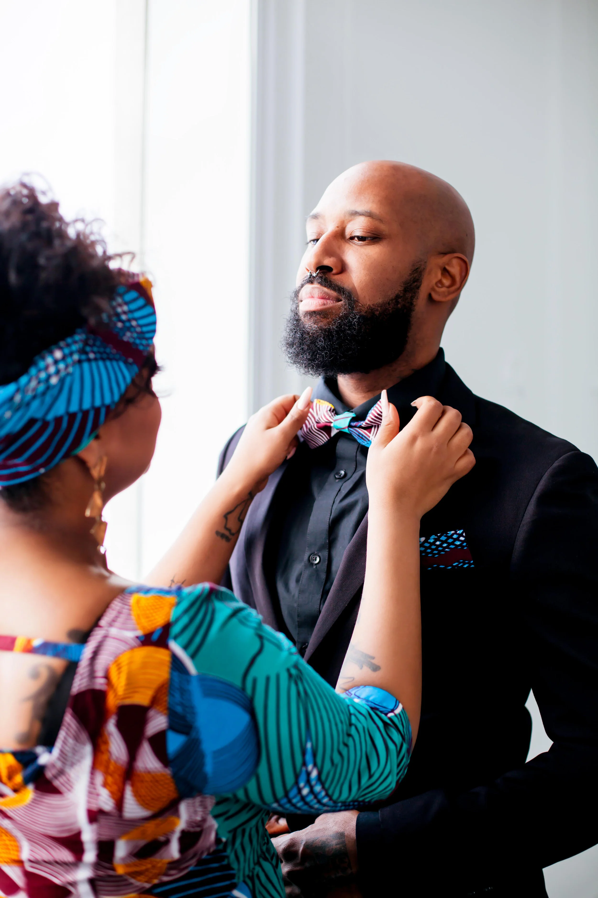 African Inspired Engagement Shoot Toronto Engagement Photographer Mint Room Studios Toronto Engagement Photography Indoors Karimah Gheddai Photography Portraits