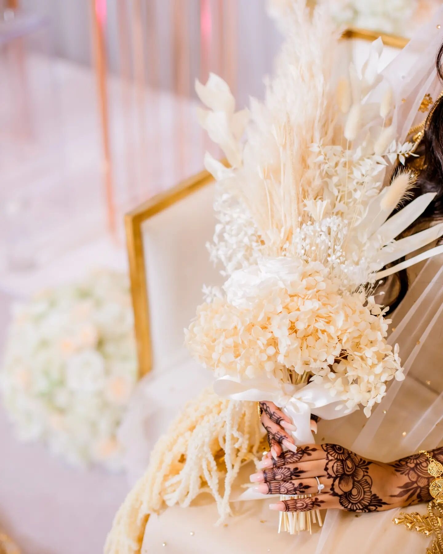 The Bouquet! I have been seeing some of the most creative bouquet designs lately! I loved this one at this wedding of I &amp;  I! So many layers and textures made for the prettiest accessory to the wedding look ( that included an elegant Gold diraac 