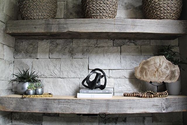 Grey stone and a collection of our favorite succulents for serenity inside the home because... who doesn&rsquo;t need a little extra calm?? 🌿