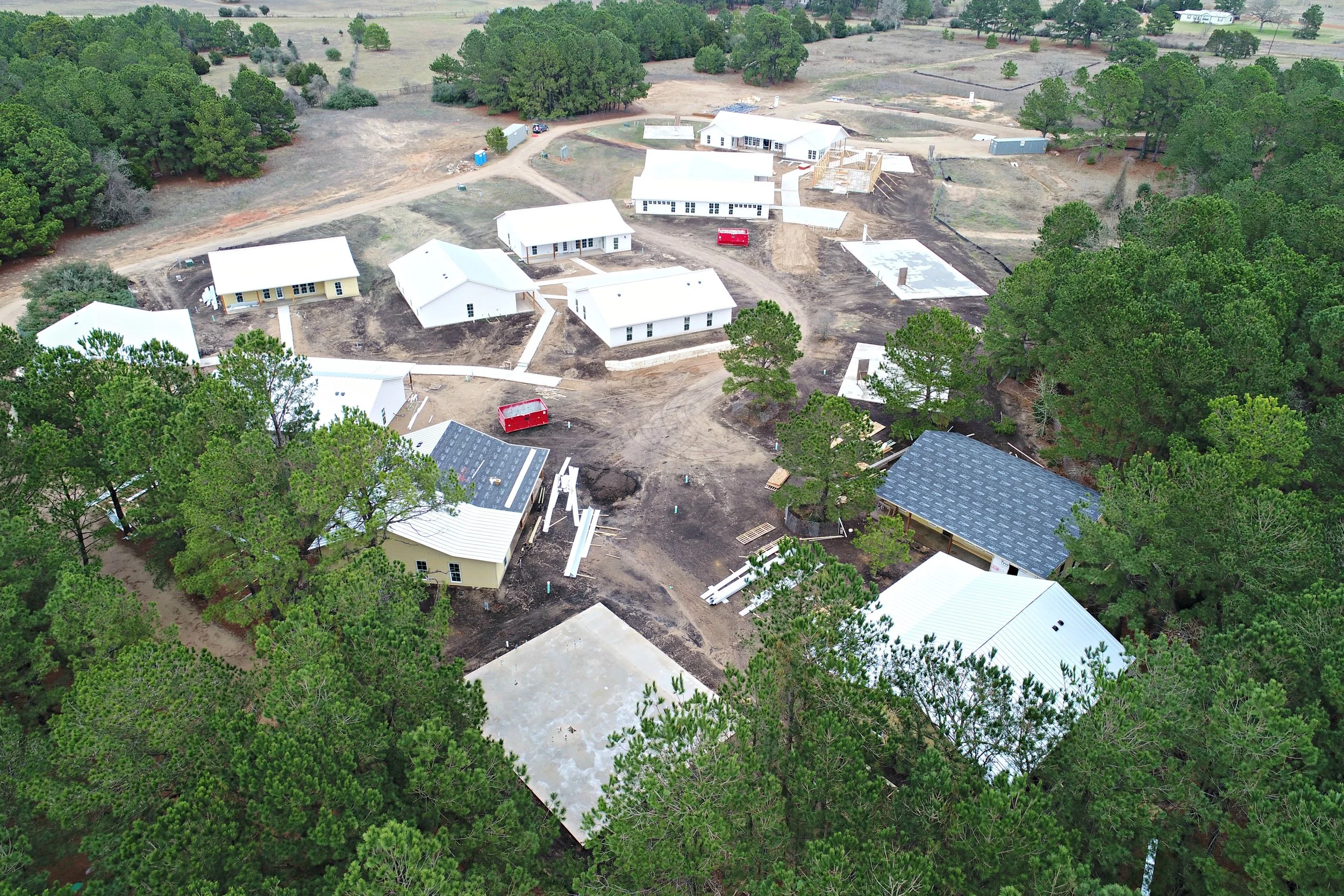 The Refuge Ranch - Construction, February 2018 - Still Photos from Drone All of these photographs have been approved for public sharing. The embedded GPS coordinates have been removed for security purposes.